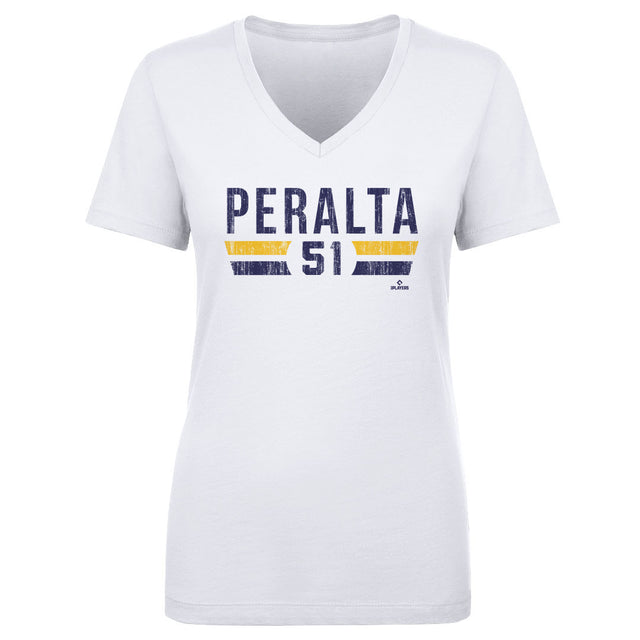Freddy Peralta Women's V-Neck T-Shirt | 500 LEVEL