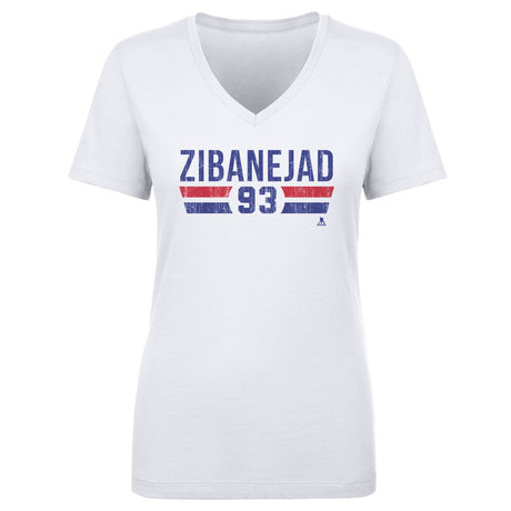Mika Zibanejad Women's V-Neck T-Shirt | 500 LEVEL