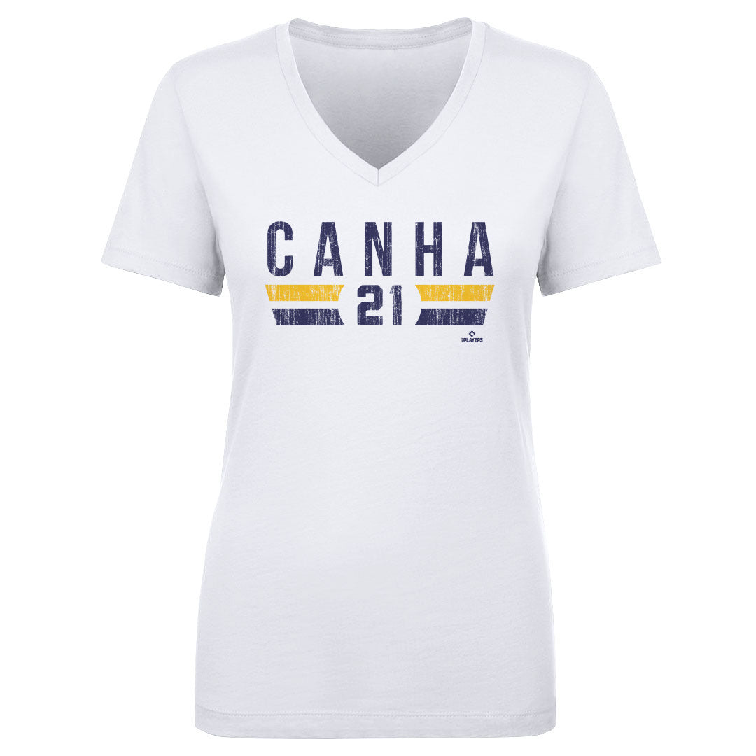 Mark Canha Women&#39;s V-Neck T-Shirt | 500 LEVEL
