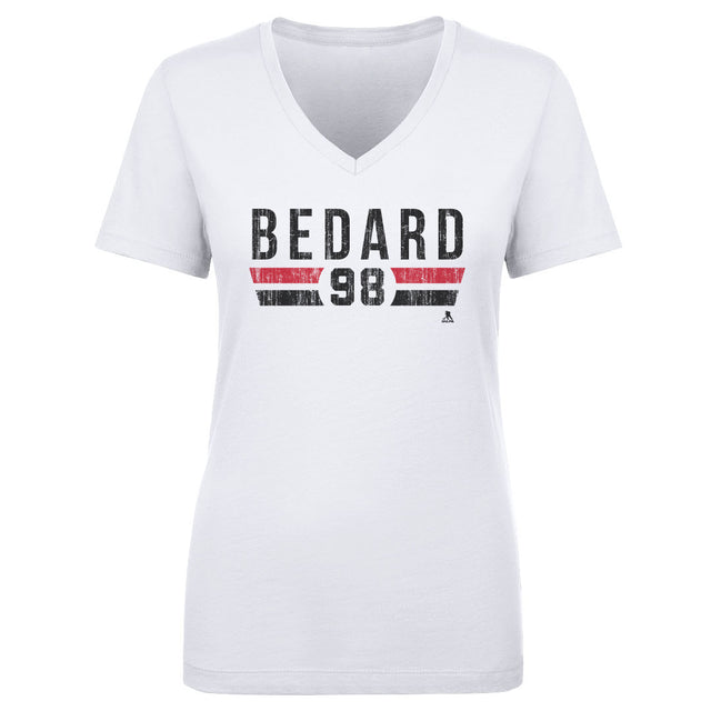 Connor Bedard Women's V-Neck T-Shirt | 500 LEVEL