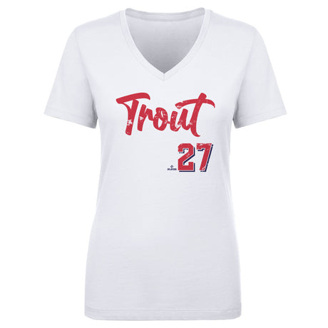 Mike Trout Women's V-Neck T-Shirt | 500 LEVEL