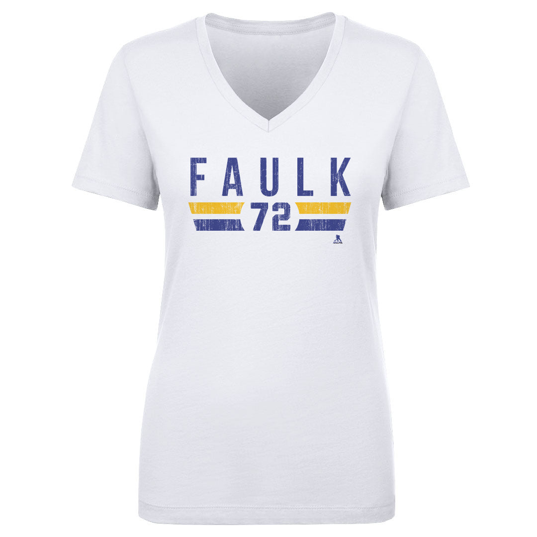 Justin Faulk Women&#39;s V-Neck T-Shirt | 500 LEVEL