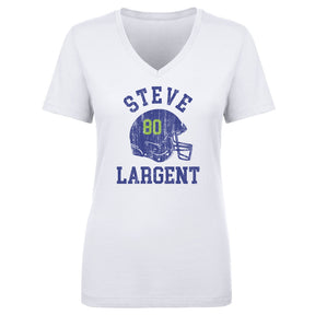 Steve Largent Women's V-Neck T-Shirt | 500 LEVEL