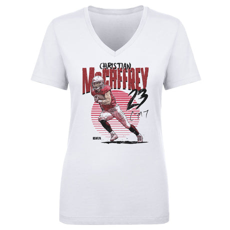 Christian McCaffrey Women's V-Neck T-Shirt | 500 LEVEL
