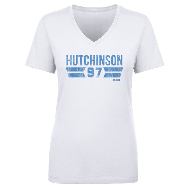 Aidan Hutchinson Women's V-Neck T-Shirt | 500 LEVEL