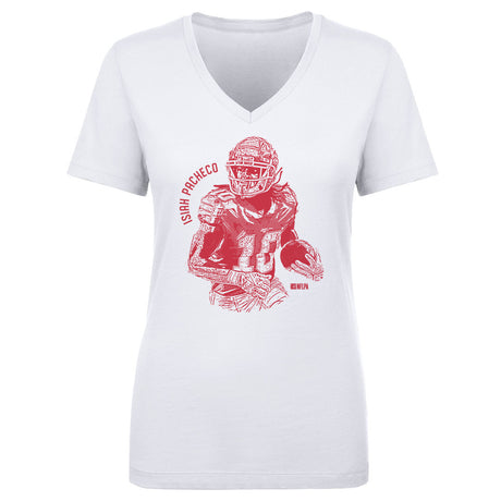 Isiah Pacheco Women's V-Neck T-Shirt | 500 LEVEL