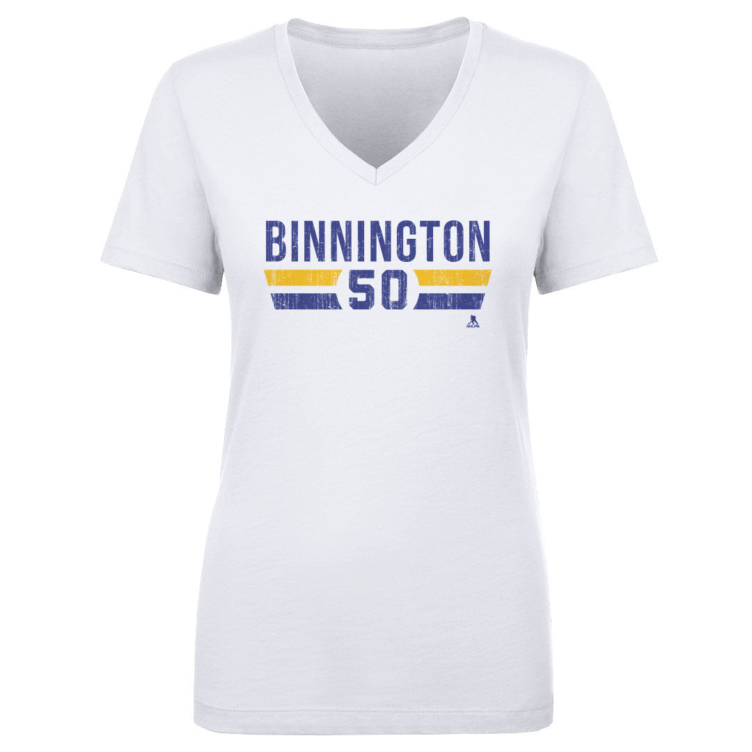 Jordan Binnington Women's V-Neck T-Shirt | 500 LEVEL