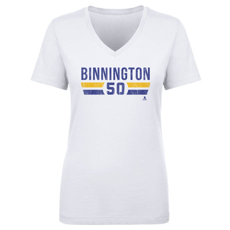Jordan Binnington Women's V-Neck T-Shirt | 500 LEVEL